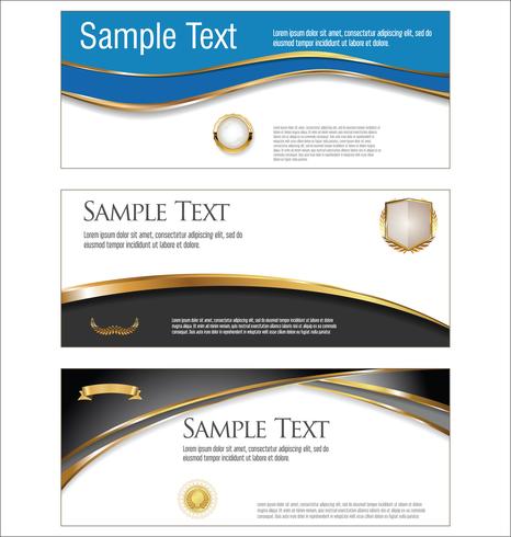 Collection of horizontal banners templates vector illustration