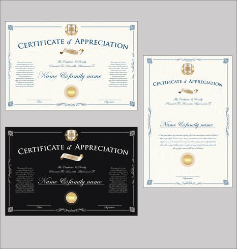 Plantilla de certificado elegante vector