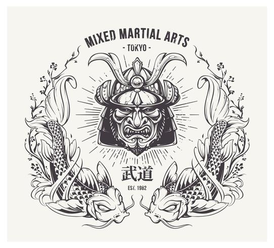 Martial Arts Print vector