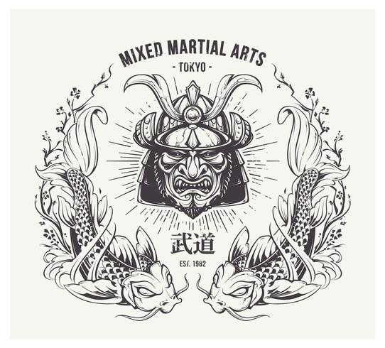 Martial Arts Print vector