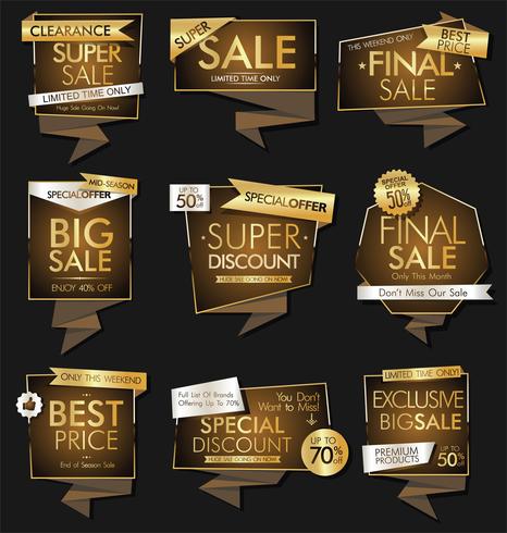 Modern badges stickers and labels collection vector