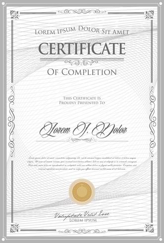 Plantilla de certificado elegante vector