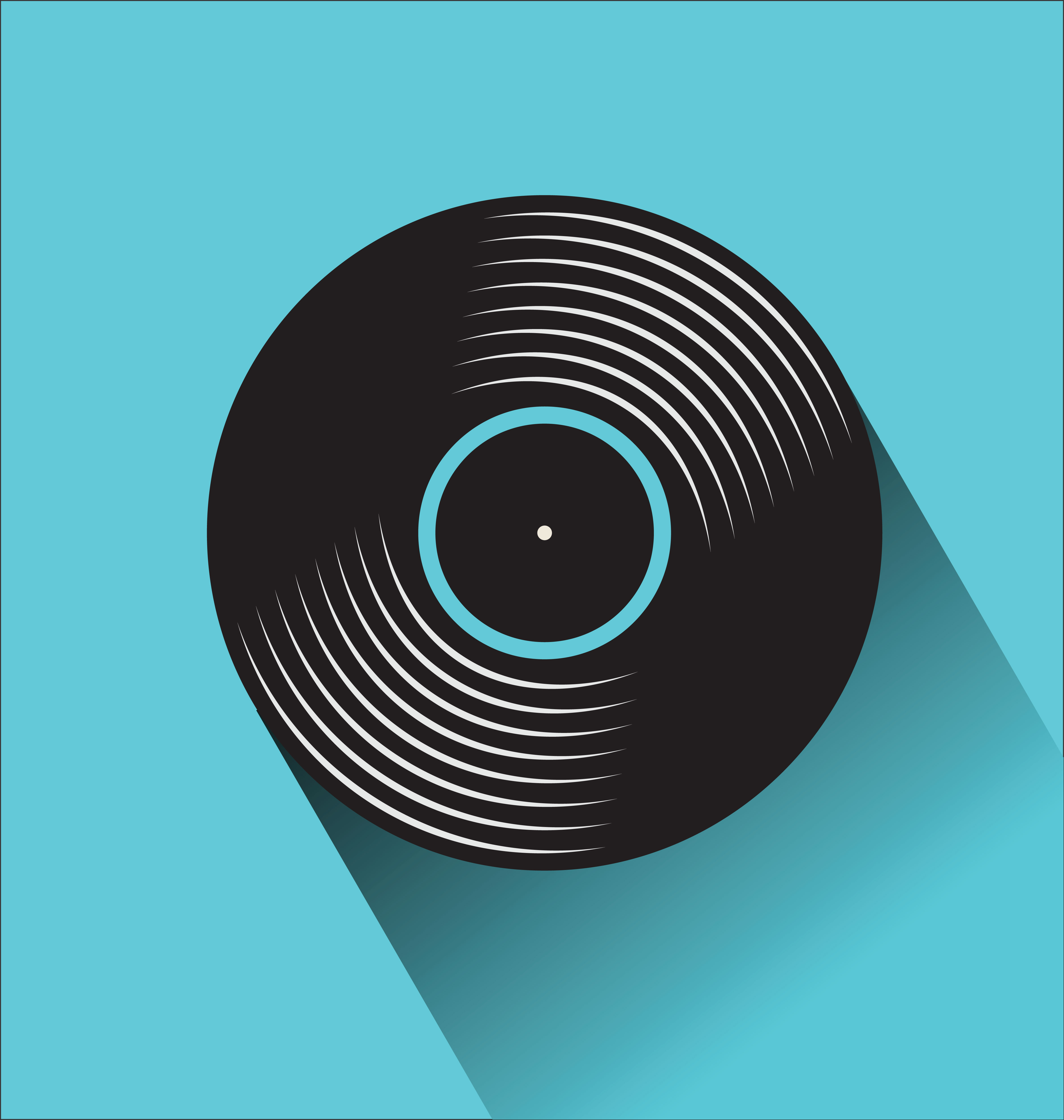 Download Black vinyl record store day flat concept vector ...