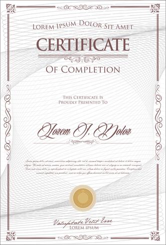 Plantilla de certificado elegante vector