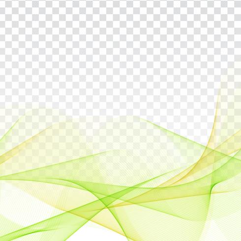 Diseño abstracto de la onda en fondo transparente vector