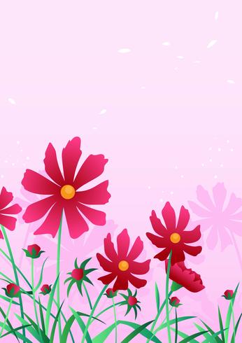 Red Flower Background vector