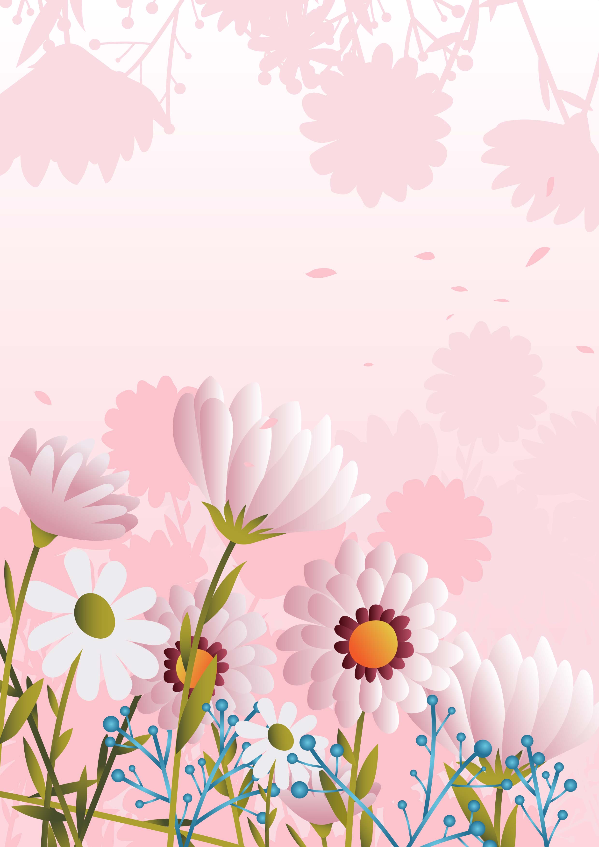 Download Pink Flower Background 286678 - Download Free Vectors ...