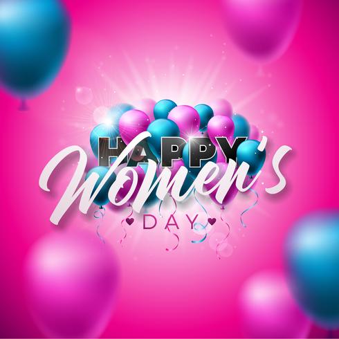 Happy Women's Day Greeting card vector