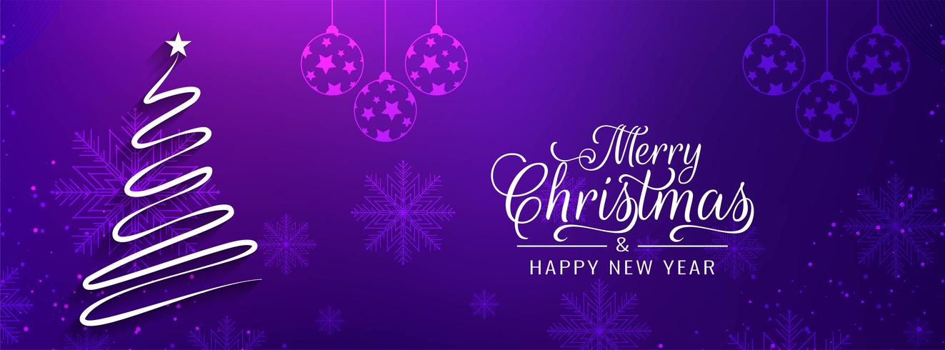 Abstract Merry Christmas festival banner template vector