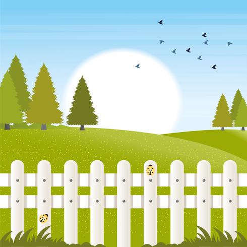 Vector Spring Landscape illustration