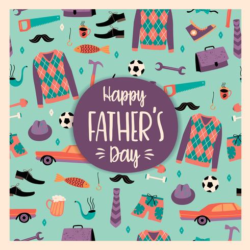 Happy Fathers Day. Vector templates.