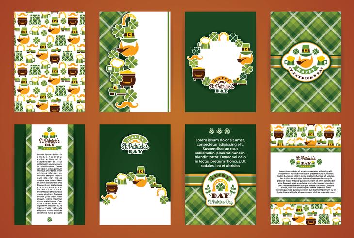 Saint Patrick S Day Backgrounds Vector Design Templates Collection Download Free Vectors Clipart Graphics Vector Art