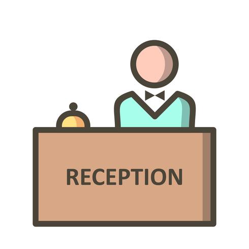 Icono de vector de recepción