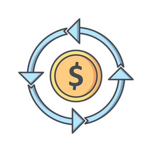 Money Flow Vector Icon