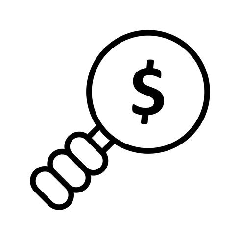 Money Search Vector Icon