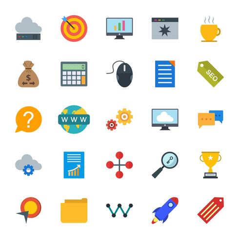 Set of Vector SEO Search Engine Optimization Icons