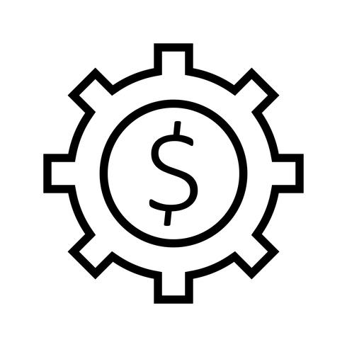 Business cog Vector Icon