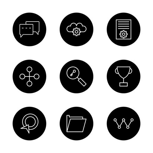 Set of Vector SEO Search Engine Optimization Icons