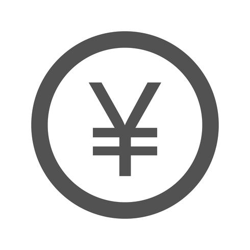 icono de vector de yen