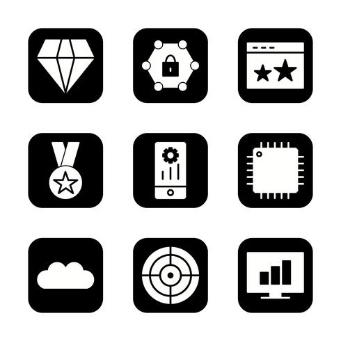 Set of Vector SEO Search Engine Optimization Icons