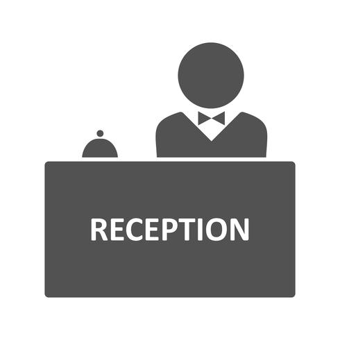 Icono de vector de recepción