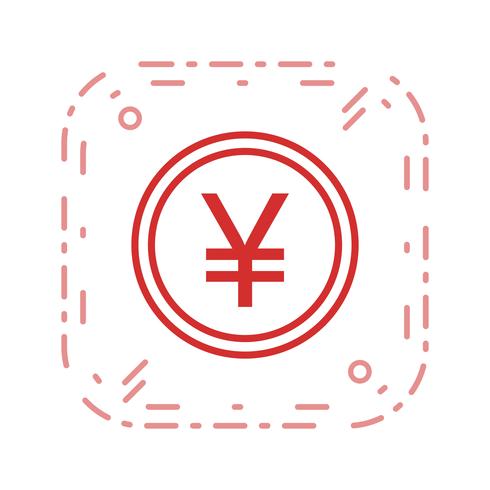 icono de vector de yen