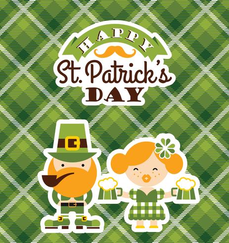 Día de San Patricio. Vector ilustración plana.