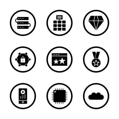 Set of Vector SEO Search Engine Optimization Icons