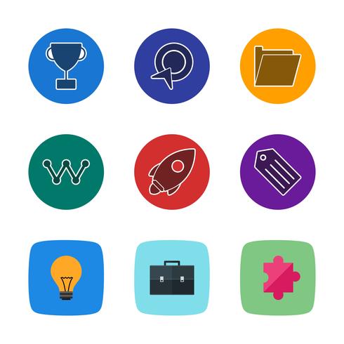 Set of Vector SEO Search Engine Optimization Icons