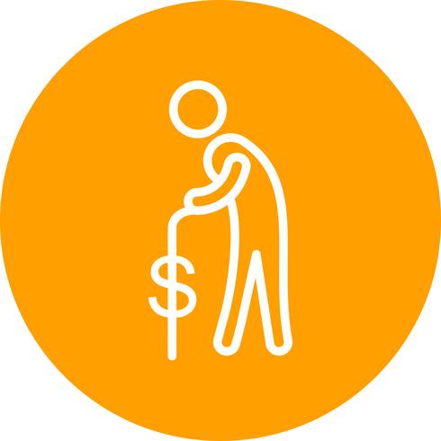 Icono de vector de pensiones