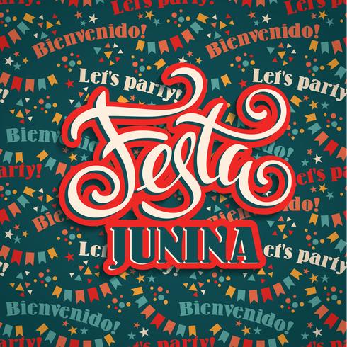 Fiesta latinoamericana, la fiesta de junio de Brasil. vector