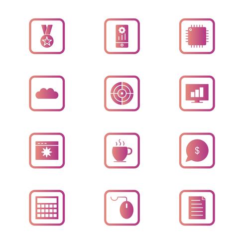 Set of Vector SEO Search Engine Optimization Icons