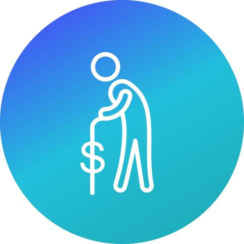 Icono de vector de pensiones