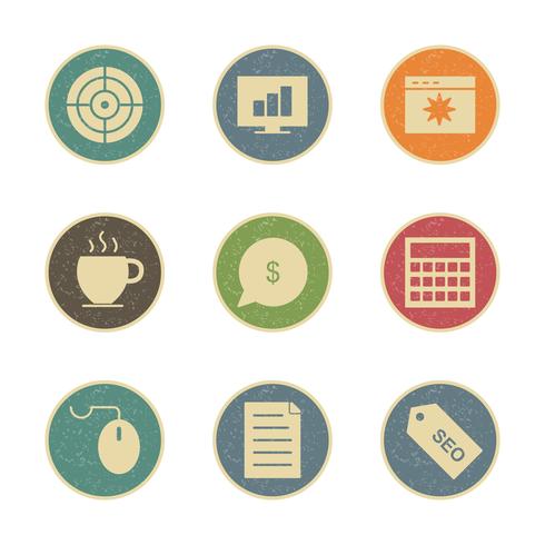 Set of Vector SEO Search Engine Optimization Icons