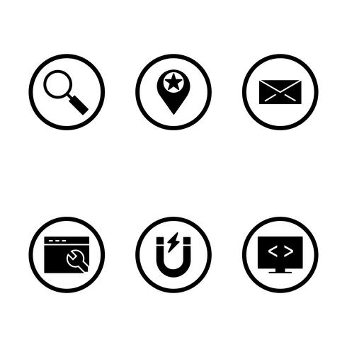 Set of Vector SEO Search Engine Optimization Icons