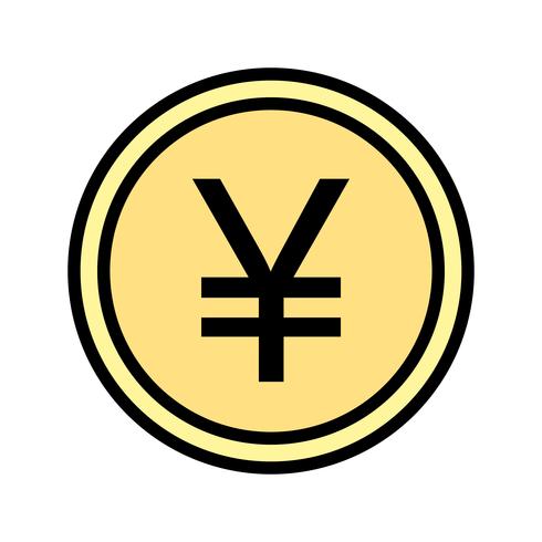 icono de vector de yen