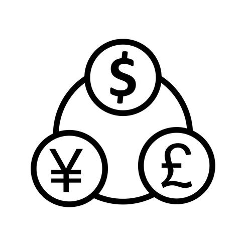 Icono de Vector de flujo de dinero