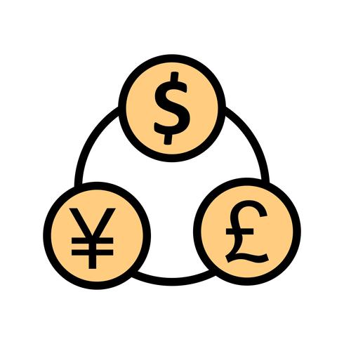 Icono de Vector de flujo de dinero