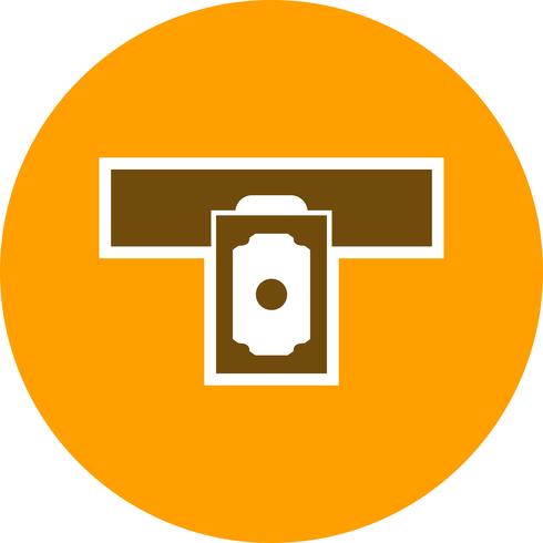 Cash withdrawal Vector Icon  