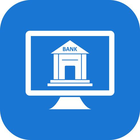 Icono de Vector de banca por Internet