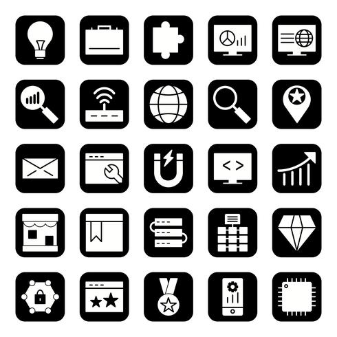 Set of Vector SEO Search Engine Optimization Icons