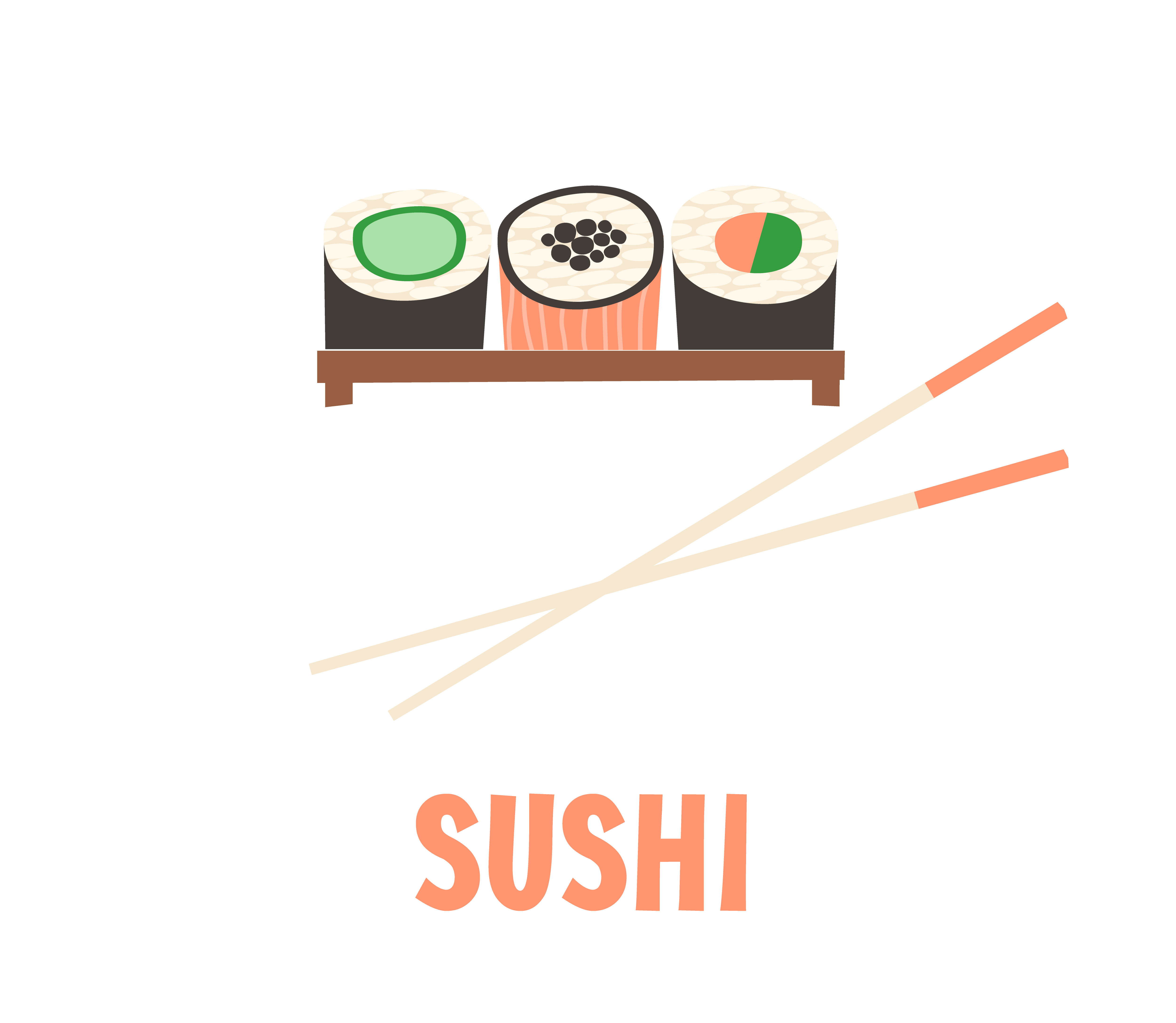 Sushi. Japanese food sushi roll vector illustration. 289984 Vector Art ...