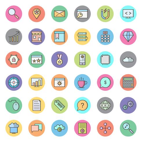 Set of Vector SEO Search Engine Optimization Icons