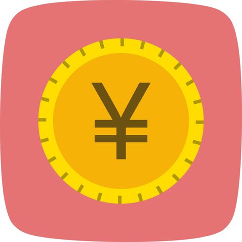 icono de vector de yen