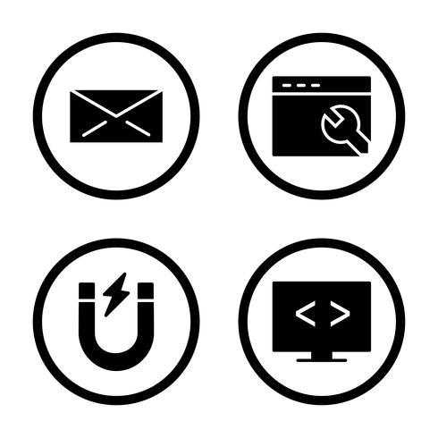 Set of Vector SEO Search Engine Optimization Icons