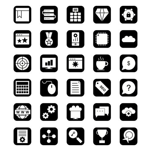 Set of Vector SEO Search Engine Optimization Icons