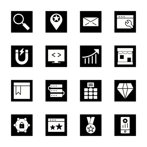 Set of Vector SEO Search Engine Optimization Icons