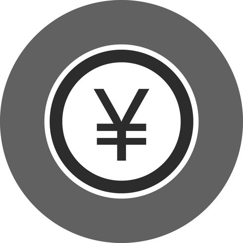 icono de vector de yen