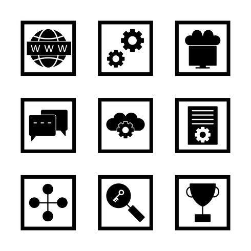 Set of Vector SEO Search Engine Optimization Icons