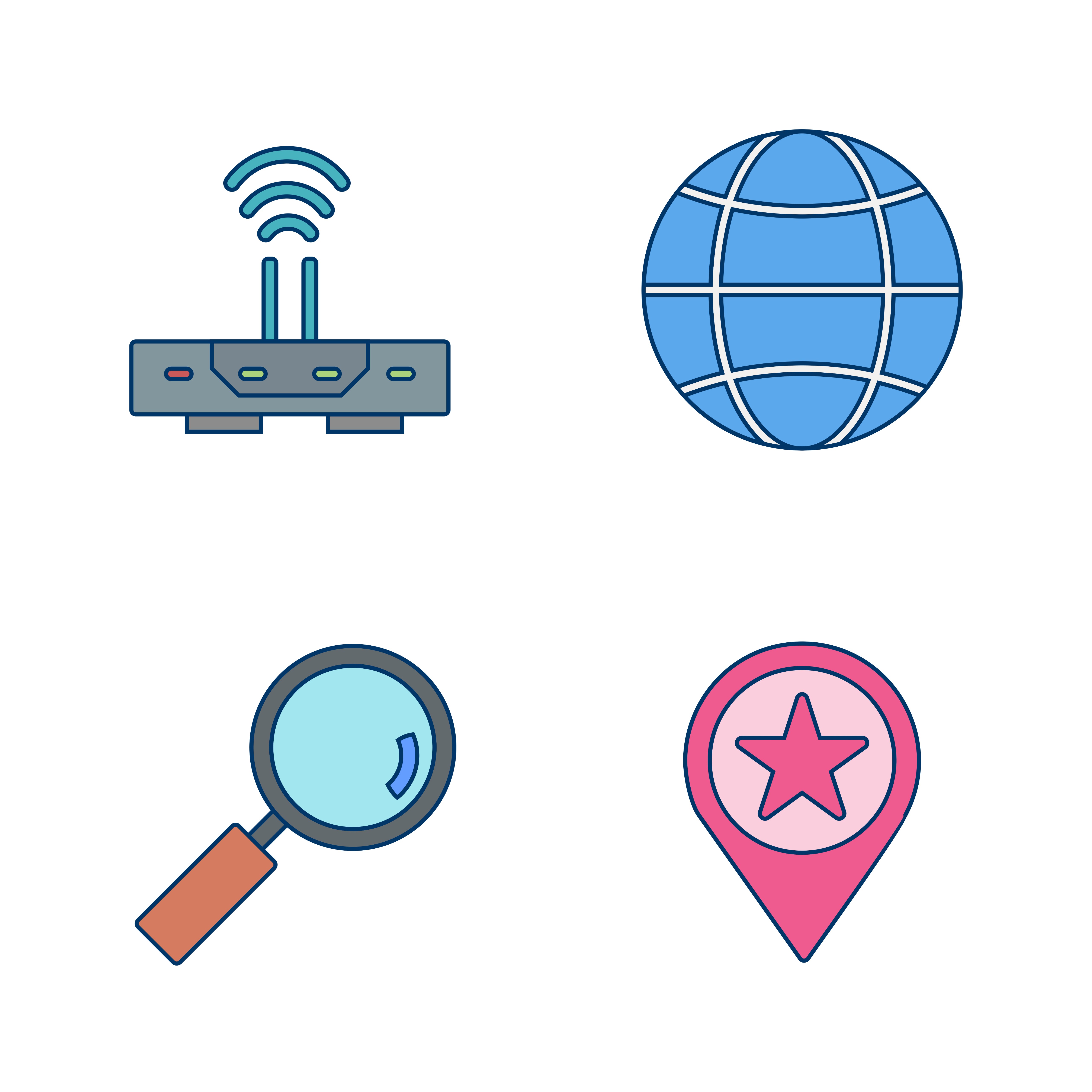 Download Set of Vector SEO Search Engine Optimization Icons 290697 Vector Art at Vecteezy